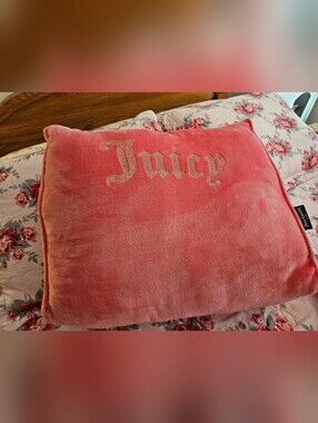 Juicy Couture Rhinestone Logo Wedge Throw Pillow, New Condition